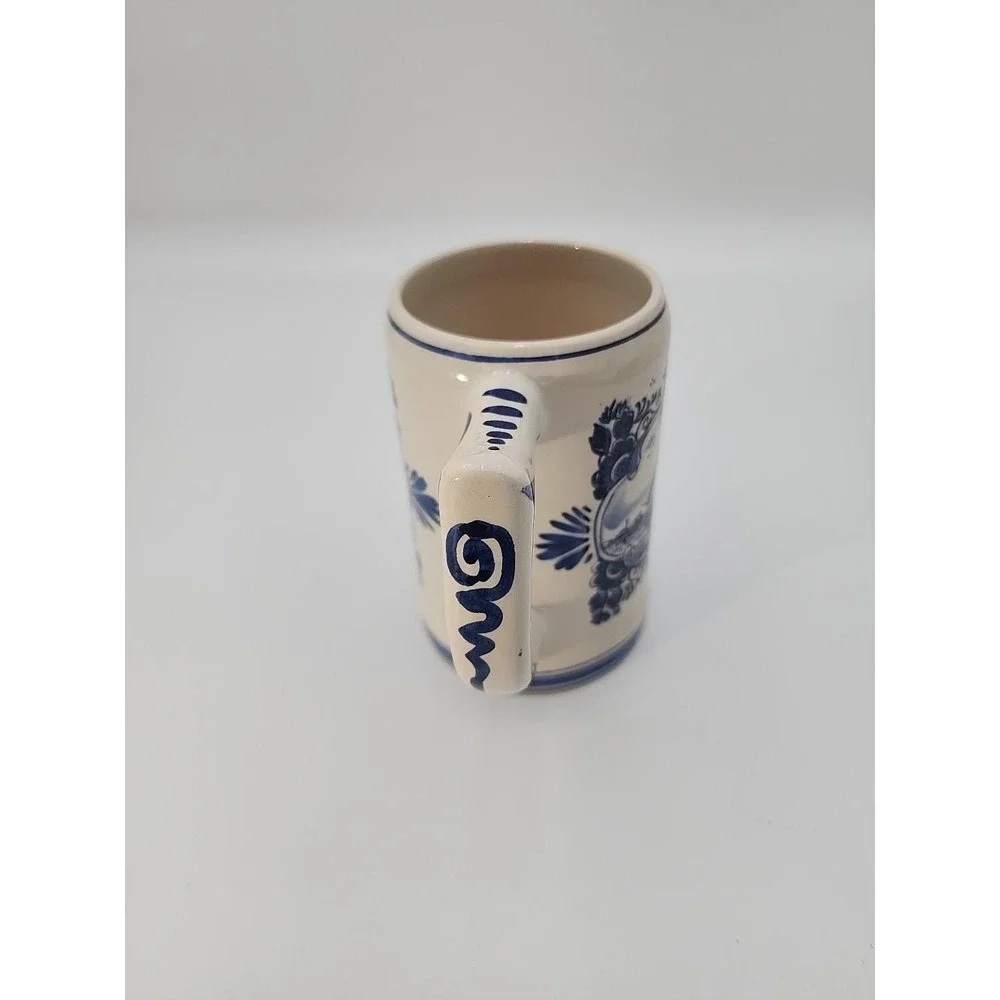 Vintage Heineken Delft Blue Holland Porcelain‎ Beer Stein Mug Windmill Dutch